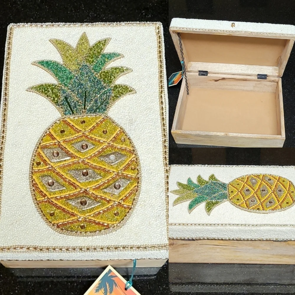 Pineapple Embellished Keepsake Box - Picture 2 of 12